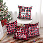 Joulutyynynpäällinen 4 kpl - Punainen Musta Tartan Joulutyynynpäällinen 18x18, Pellava Christmas Design Tyynynpäällinen Christmas Square Tyynynpäällinen hinta ja tiedot | Joulukoristeet | hobbyhall.fi