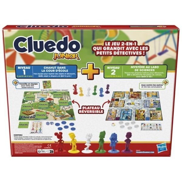 Cluedo Junior 2-in-1 - Junior-lautapeli - pulmapeli Monivärinen hinta ja tiedot | Lautapelit ja älypelit | hobbyhall.fi