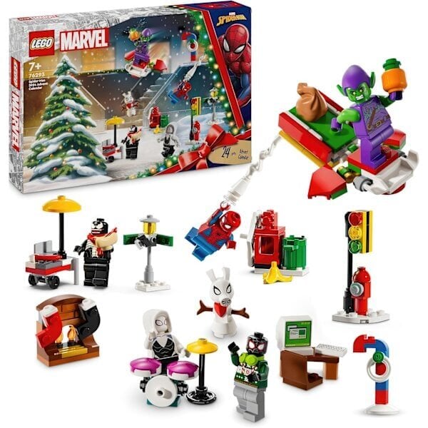 Tutustu LEGO Marvel Spider-Man 2024 adventtikalenteriin: 24 päivää a hinta ja tiedot | Poikien lelut | hobbyhall.fi