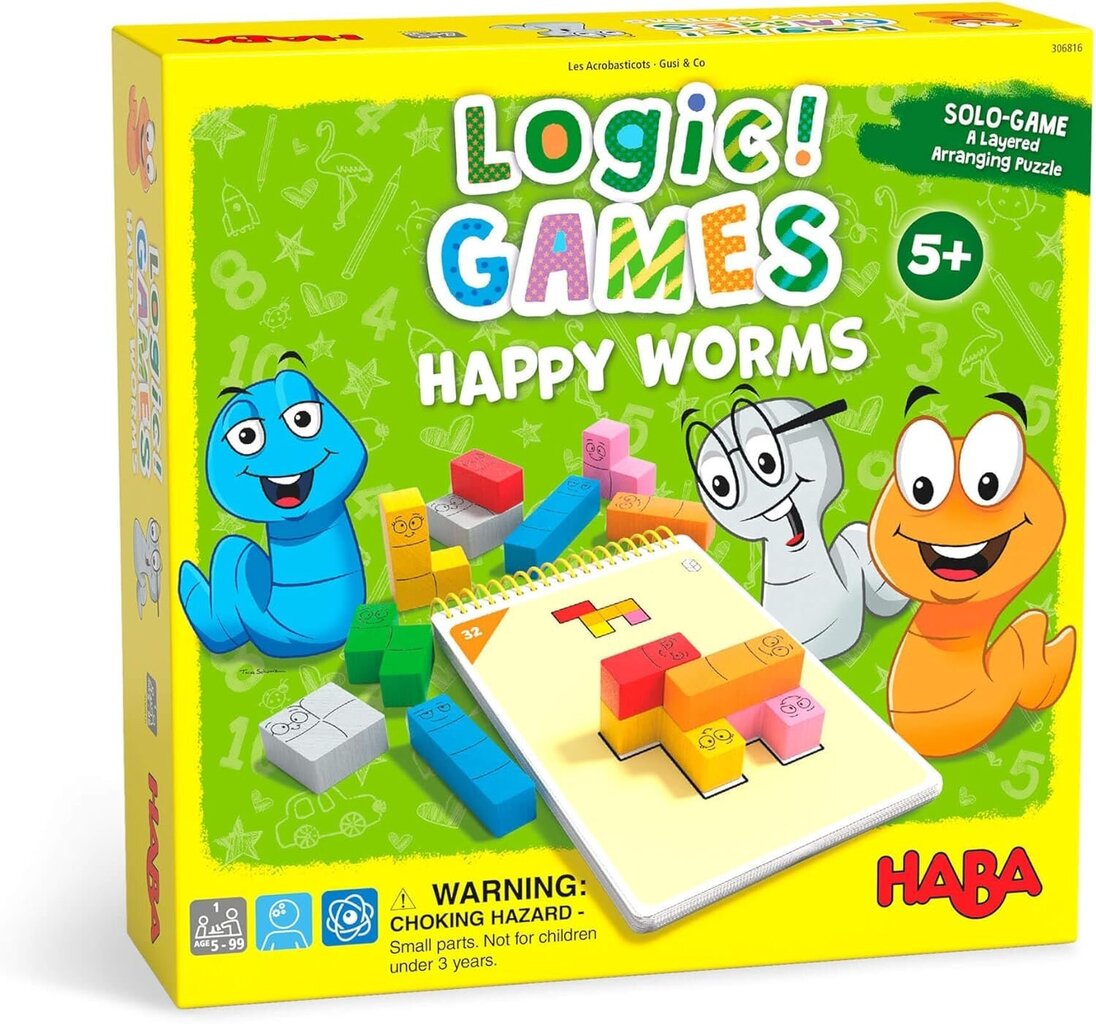 HABA - Logiikka! PELIT Les acrobasticots - Logiikkapelit - Lautapelit 5-vuotiaat ja sitä vanhemmat lapset hinta ja tiedot | Lautapelit ja älypelit | hobbyhall.fi