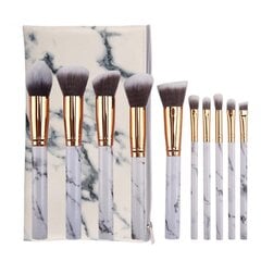 10kpl Make Up Brush Set, Kosmeettinen Foundation Brush Set Face Brush Make Up Make Up Brush Eye Shadow valkoinen hinta ja tiedot | Meikkisiveltimet ja meikkisienet | hobbyhall.fi