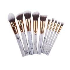 10kpl Make Up Brush Set, Kosmeettinen Foundation Brush Set Face Brush Make Up Make Up Brush Eye Shadow valkoinen hinta ja tiedot | Meikkisiveltimet ja meikkisienet | hobbyhall.fi