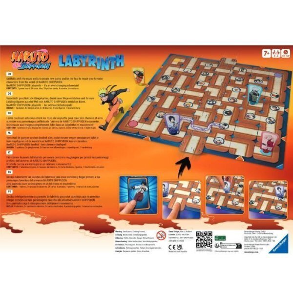 Naruto Labyrinth - Lautapeli - Naruto Shippuden - Ikä 7 - Ravensburger hinta ja tiedot | Lautapelit ja älypelit | hobbyhall.fi