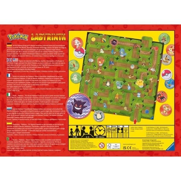 POKEMON Labyrinth - Ravensburger - Koko perheen lautapeli - Treasure Hunt - 2-4 pelaajaa 7-vuotiaat hinta ja tiedot | Lautapelit ja älypelit | hobbyhall.fi