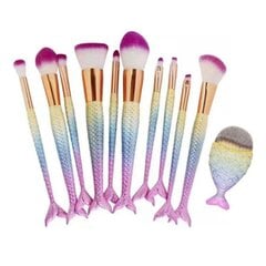 Meikkiharjat Set 11pcs Makeup Brush Cosmetic Brushes Eyeshadow Eyeliner Blush Brushes Purple hinta ja tiedot | Meikkisiveltimet ja meikkisienet | hobbyhall.fi