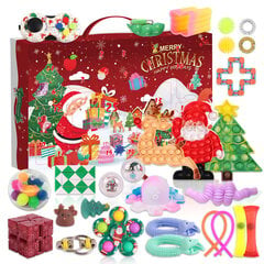 Fidget Advent Calendar 2022 Kids, Christmas Countdown Calendar Red hinta ja tiedot | Joulukoristeet | hobbyhall.fi