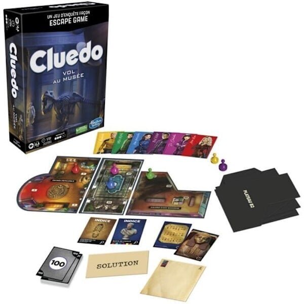 Cluedo Escape Theft at the Museum - Escape Game -tyylitutkintapeli - Perheosuuskunnan lautapeli - 10-vuotiaat ja sitä vanhemmat monivärinen hinta ja tiedot | Lautapelit ja älypelit | hobbyhall.fi