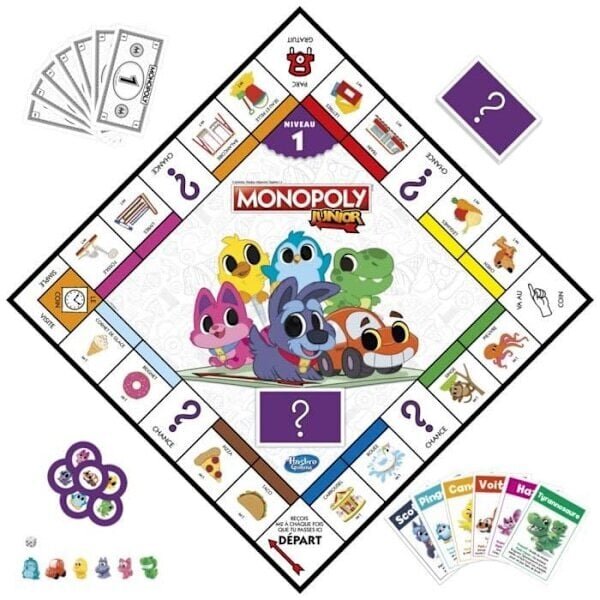 Monopoly Junior 2 in 1 - Lautapeli lapsille Monivärinen hinta ja tiedot | Lautapelit ja älypelit | hobbyhall.fi