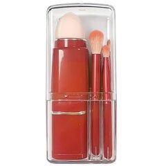 Qqdd 8 in 1 Travel Loose Powder Brush Foundation Blending Lip Brush Portable Makeup Brushes Sets Red (punainen) hinta ja tiedot | Meikkisiveltimet ja meikkisienet | hobbyhall.fi