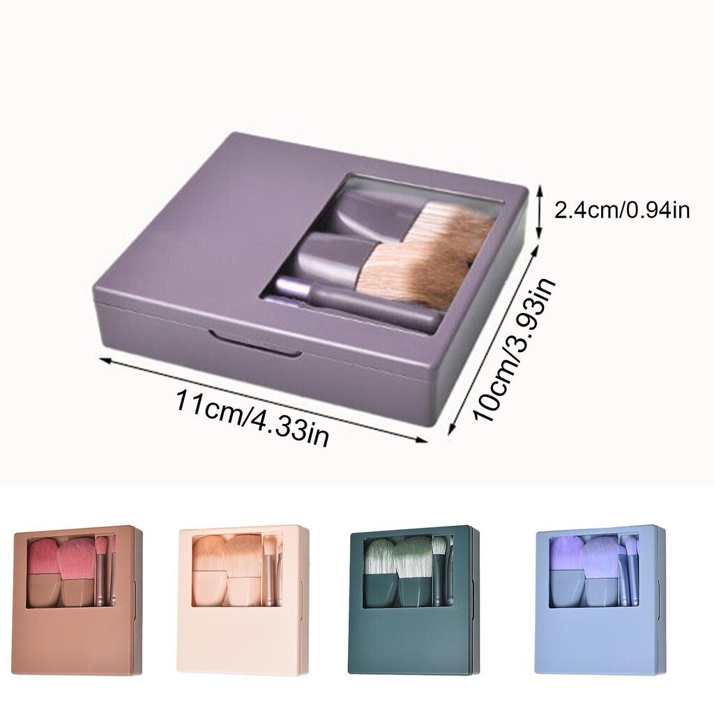 Travel Makeup Brush Set 9pcs Mini Makeup Kit Portable Complete Function Cosmetic Brushes vaaleanpunainen hinta ja tiedot | Meikkisiveltimet ja meikkisienet | hobbyhall.fi