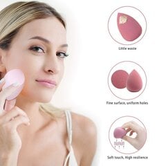 4 kpl Makeup Sponges Blender Set - 4 kpl Professional Beauty Sponge Foundation Blending Blender ja 1Egg Case (vaaleanpunainen) hinta ja tiedot | Meikkisiveltimet ja meikkisienet | hobbyhall.fi