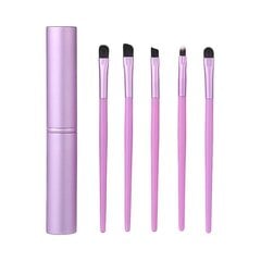 Silmä harjat Set 5kpl Blush Eyeshadow Työkalut Herkkä pehmeä säätiö Blusher Blending Beauty Makeup Brush Sets Purple hinta ja tiedot | Meikkisiveltimet ja meikkisienet | hobbyhall.fi