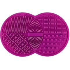 Makeup Brush Silic Cleaning Mat With Suct S, Makeup Brush Pad 5 S Portable vaaleanpunainen hinta ja tiedot | Meikkisiveltimet ja meikkisienet | hobbyhall.fi