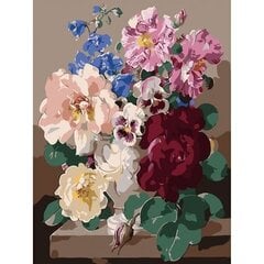 Akryyli ja kankaalle maalaus numerot "Bouquet" 40x50cm hinta ja tiedot | Maalaa numeroiden mukaan | hobbyhall.fi