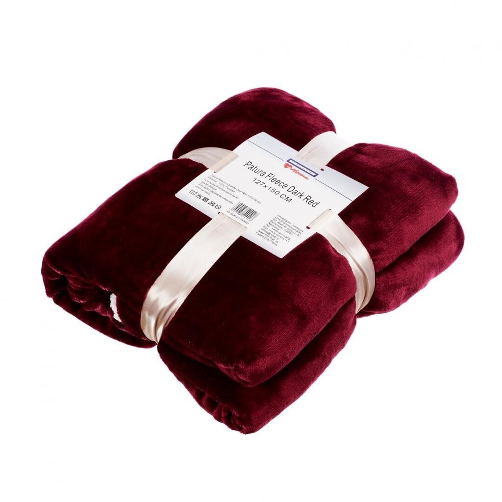 PATURA FLEECE TUMMANPUNAINEN 127X150 CM hinta ja tiedot | Päiväpeitot ja huovat | hobbyhall.fi