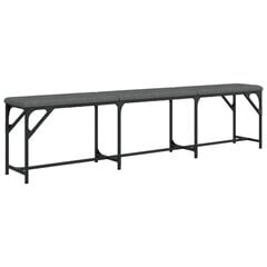 vidaXL Ruokapenkki tummanharmaa 186x32x45 cm teräs ja kangas hinta ja tiedot | Puutarhapenkit | hobbyhall.fi