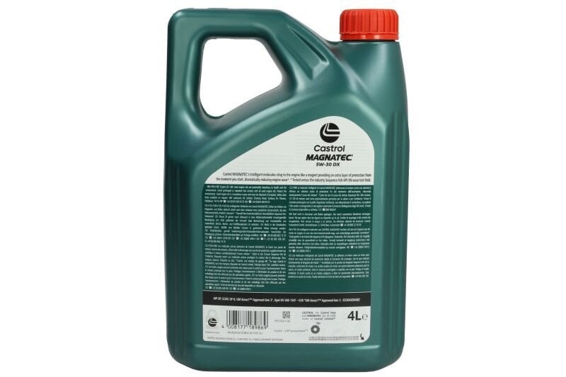 Moottoriöljy Castrol Magnatec 5W30 DX, 4L hinta ja tiedot | Moottoriöljyt | hobbyhall.fi