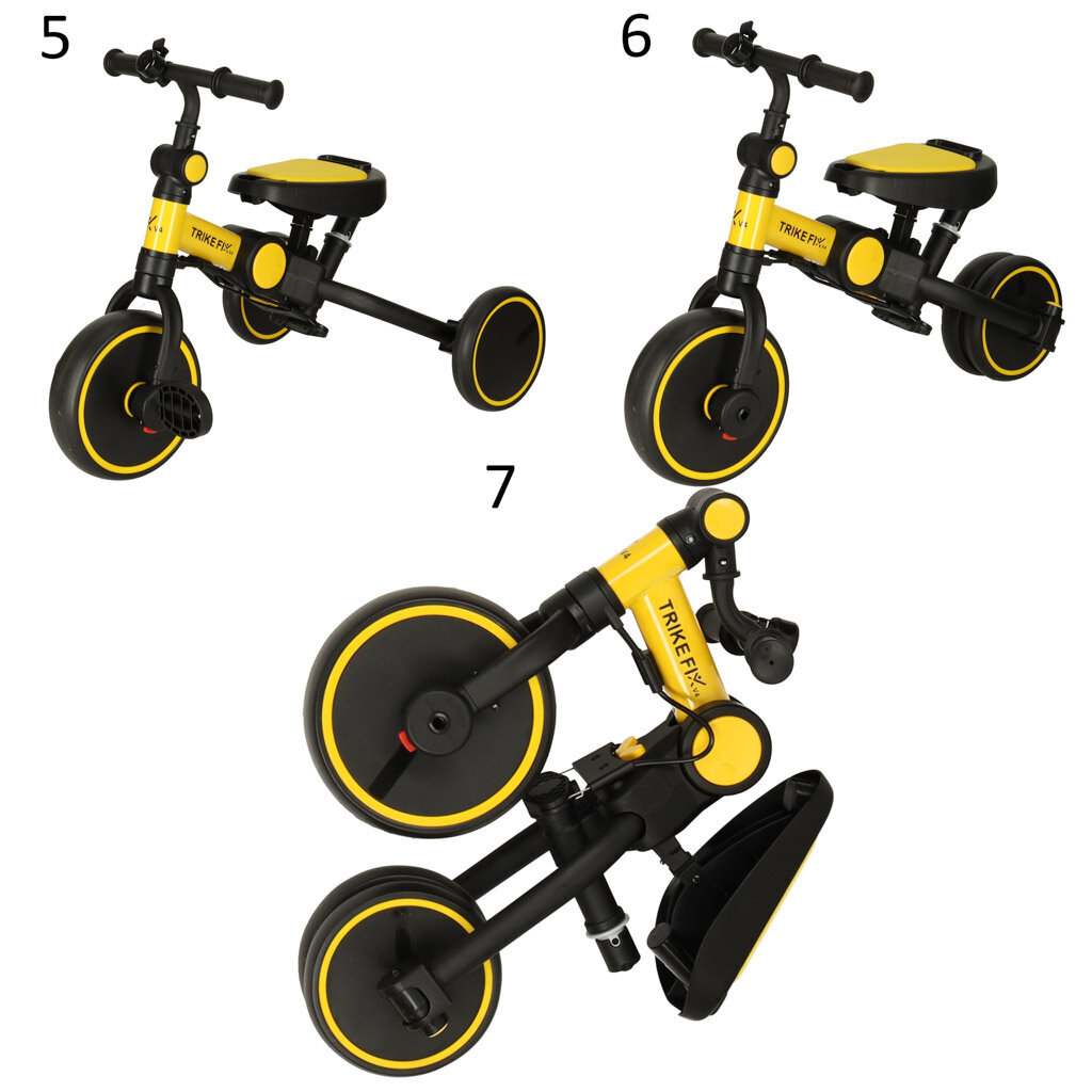 Lasten kolmipyörä katos "Trike Fix V4", keltainen hinta ja tiedot | Kolmipyörät | hobbyhall.fi