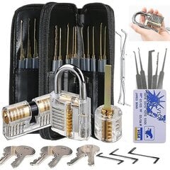 Lukkosepän koulutuslukkosarja 30 kpl läpinäkyvä lukko Lockpick-harjoitteluun aloittelijalle hinta ja tiedot | Käsityökalut | hobbyhall.fi