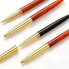 Signature Pen Sandalwood Wood Metal 2 terävä neutraali kynä Toimistotarvikkeet 14 cm pituus hinta ja tiedot | Kirjoitusvälineet | hobbyhall.fi