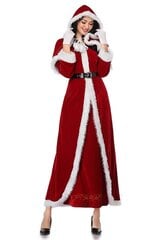 Deluxe Classic Mrs. Claus -jouluasu Joulupukki Joulupukki Cosplay Naisten punainen mekko hinta ja tiedot | Naamiaisasut | hobbyhall.fi