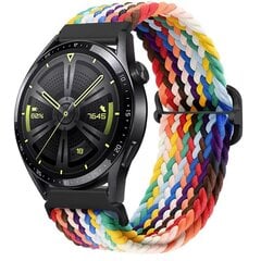 (Samsung Watch 4 bandOfficial Rainbow)Nylon punottu lenkkihihna Samsung Watch 3/4 Active 2 Huawei Watch 3/GT Rannekoru Ranneke Amazfit GTR/Stratos Belt| hinta ja tiedot | Älykellojen ja aktiivisuusrannekkeiden lisätarvikkeet | hobbyhall.fi