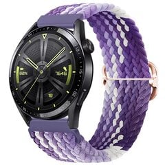 (Huawei Watch 46mm Grape violetti)Nylon punottu lenkkihihna Samsung Watch 3/4 Active 2 Huawei Watch 3/GT Rannekoru Ranneke Amazfit GTR/Stratos Belt| hinta ja tiedot | Älykellojen ja aktiivisuusrannekkeiden lisätarvikkeet | hobbyhall.fi