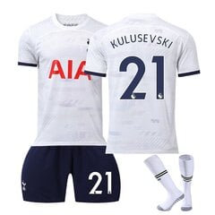 23/24 New Season Home Tottenham Hotspur FC KULUSEVSKI No. 21 Kids Jersey Pack Kids-26 hinta ja tiedot | Jalkapallovaatteet ja -varusteet | hobbyhall.fi