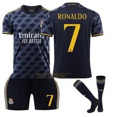 23-24 Real Madrid Away Royal Blue Shirt No.10 Modric 7 Puh C Ronaldo 5 Bellingham Football Kit NO.7 RONALDO 28 hinta ja tiedot | Jalkapallovaatteet ja -varusteet | hobbyhall.fi