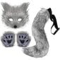 2024 Tekoturkista Fox Fox Tail Cat Was Cosplay-asusetti Pehmonaamio Pörröinen Tassu Käsineet Halloween Joulu hinta ja tiedot | Naamiaisasut | hobbyhall.fi