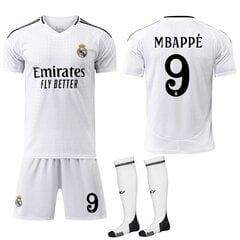 2024-2025 Real Madrid Kotilasten Aikuisten Jalkapallopaita Sukilla No.9 Mbappé 24 hinta ja tiedot | Jalkapallovaatteet ja -varusteet | hobbyhall.fi