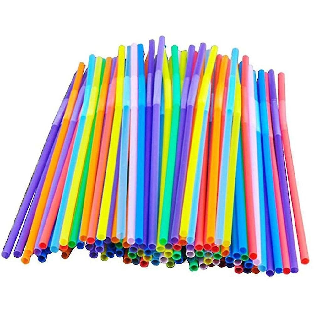 1000x Straws Muovinen Bendy Värikäs Pilli Syntymäpäivä Häät Kesäjuhlajuoma hinta ja tiedot | Vesilukot | hobbyhall.fi