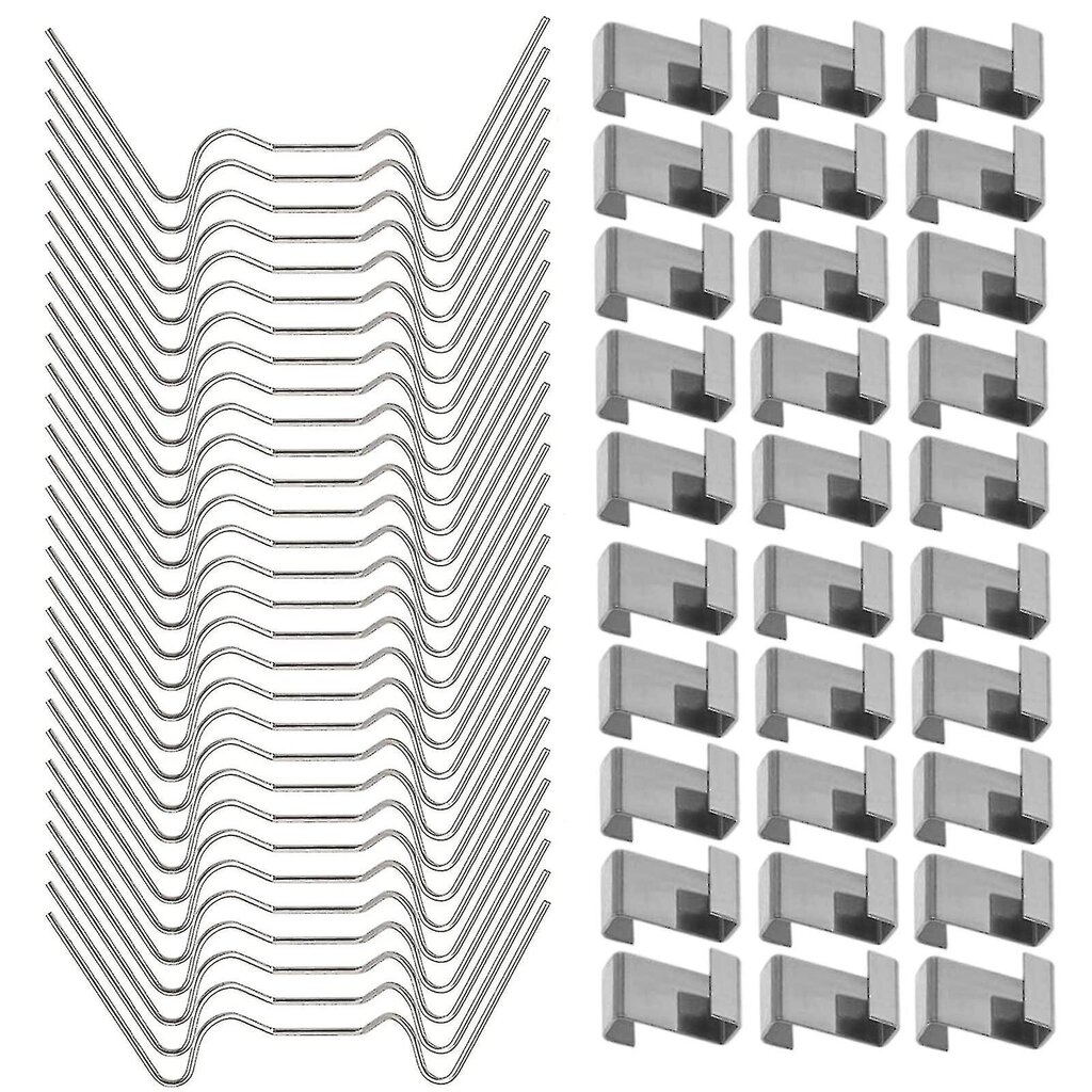 100 kpl kasvihuonekiinnikkeet lasille, ruostumattomasta teräksestä kasvihuoneen ikkunapidikkeet lasilevyjen kiinnityspidikkeet hinta ja tiedot | Muut huonekalutarvikkeet | hobbyhall.fi