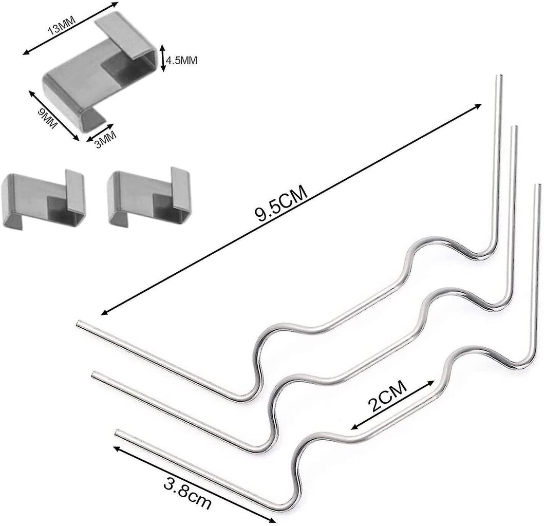 100 kpl kasvihuonekiinnikkeet lasille, ruostumattomasta teräksestä kasvihuoneen ikkunapidikkeet lasilevyjen kiinnityspidikkeet hinta ja tiedot | Muut huonekalutarvikkeet | hobbyhall.fi