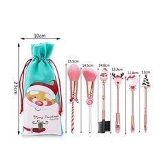 5Pcs/6Pcs joulu Makeup Brushes Set Festive Design Keinokuitu Kestävä Metal kahva Xmas hinta ja tiedot | Meikkisiveltimet ja meikkisienet | hobbyhall.fi