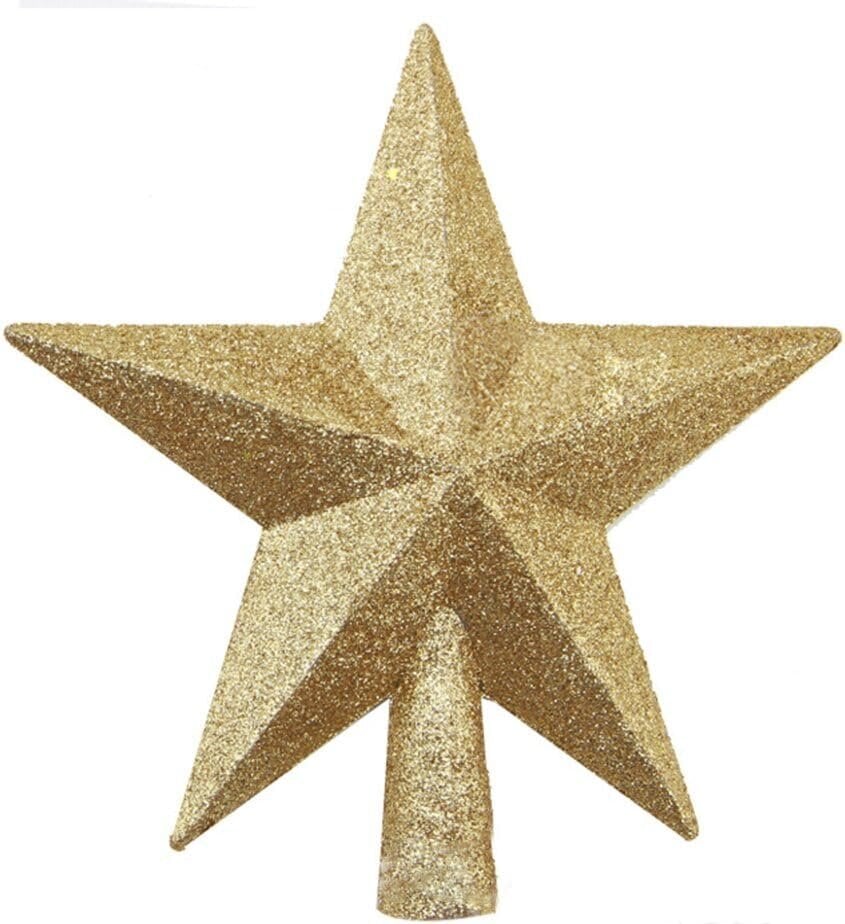 (20 * 19 * 2,5 cm, kulta) Glitter Star -muotoinen joulukuusenkoriste joulukoristeet hinta ja tiedot | Joulukuusen koristeet | hobbyhall.fi