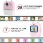 1200 W Pixel 2,4 tuuman Display Children Print Instant Camera Standard Pink hinta ja tiedot | Kamerat | hobbyhall.fi