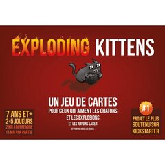 Exploding Kittens - peruspeli - 2022-versio - Perhepeli 7-vuotiaille lapsille - Strateginen korttipeli - 2-5 pelaajaa hinta ja tiedot | Lautapelit ja älypelit | hobbyhall.fi