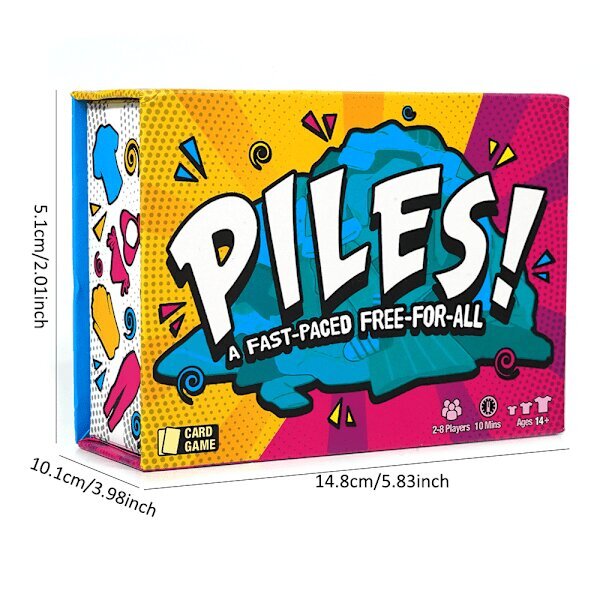 Piles-korttipeli, nopea ja vihainen ilmainen lautapeli, yöjuhlien muistipeli hinta ja tiedot | Lautapelit ja älypelit | hobbyhall.fi