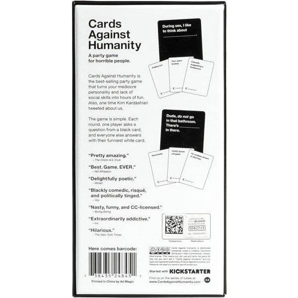 Uusi lautapeli Cards Against Humanity Basic Edition 2.0 hinta ja tiedot | Lautapelit ja älypelit | hobbyhall.fi