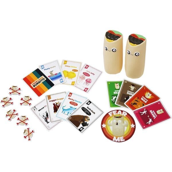 Exploding Kittens Throw Throw Burrito-korttipeli aikuisille, teini-ikäisille ja lapsille, polttopallo-korttipeli, Lin hinta ja tiedot | Lautapelit ja älypelit | hobbyhall.fi