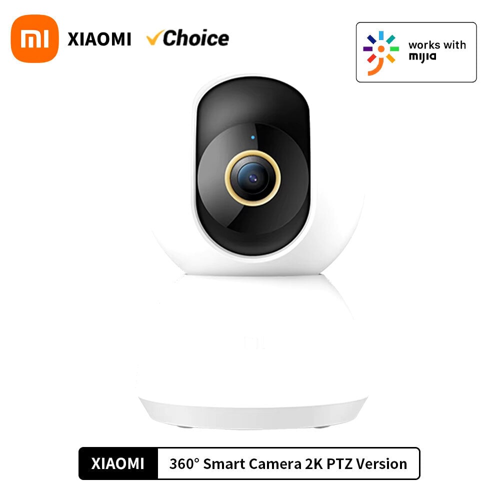 Xiaomi 360° Smart Home -turvakamera Mi PTZ 2K -verkkokamera 1296P 3 megapikselin AI Human Detection Night Vision -verkkokamera Työskentele Mijin kanssa hinta ja tiedot | Valvontakamerat | hobbyhall.fi