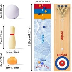 Perhepelit Curling 47 tuumaa 3 in 1 pöytä sekoituslaudat Pöytä curling pelipöytä curling keilailu hinta ja tiedot | Lautapelit ja älypelit | hobbyhall.fi