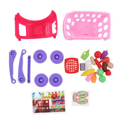 Fruit Ostoskori Lelut Simulaatio Monitoiminen ostoskori Pretend Play Toys for ChildrenPink hinta ja tiedot | Lasten huonekalusarjat | hobbyhall.fi