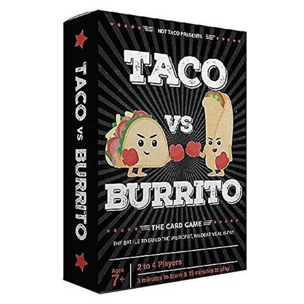 Taco Vs Burrito, hurjan suosittu ja yllättävän strateginen korttipeli, täydellinen perheystävällinen lautapeli lapsille, teini-ikäisille ja… hinta ja tiedot | Lautapelit ja älypelit | hobbyhall.fi