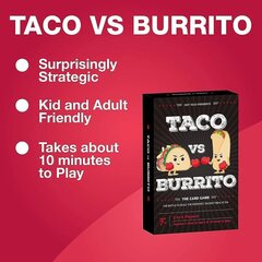 Taco Vs Burrito - Villin suosittu, yllättävä strategiakorttipeli, jonka on luonut 7-vuotias juhliin hinta ja tiedot | Lautapelit ja älypelit | hobbyhall.fi