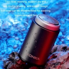 KONKA Mini Portable Razor Outdoor Vedenpitävä Miesten Partakone, Väri: Musta hinta ja tiedot | Parranajokoneet | hobbyhall.fi