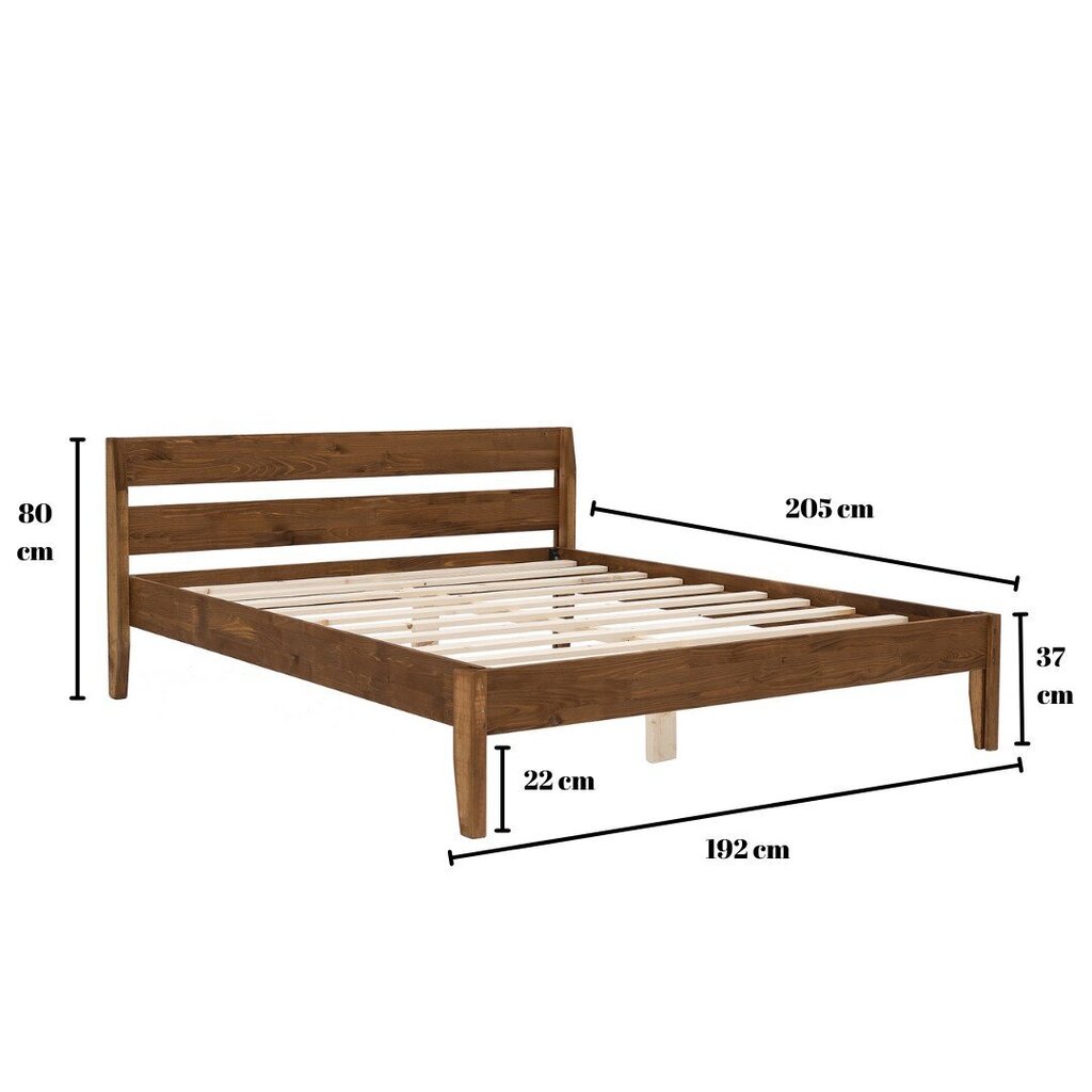 Parisänky Venus 180, Walnut hinta ja tiedot | Sängyt | hobbyhall.fi