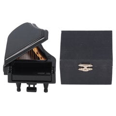 Miniatyyri Piano Malli Basswood Manuaalinen Musta Hieno Työstö Elegantti Tunnelma Pienoiskoristelu hinta ja tiedot | Kosketinsoittimet | hobbyhall.fi