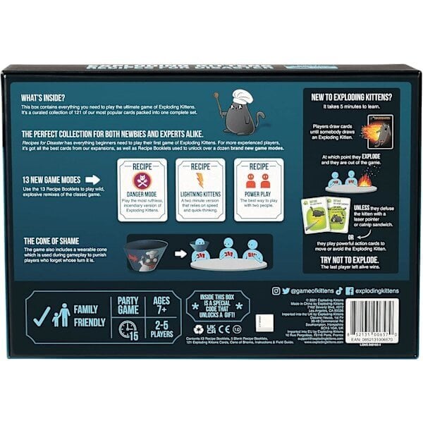 Exploding Kittens - Deluxe Russian Roulette Card Game Set - Perheystävällinen lautapeli aikuisille, teini-ikäisille ja lapsille hinta ja tiedot | Lautapelit ja älypelit | hobbyhall.fi